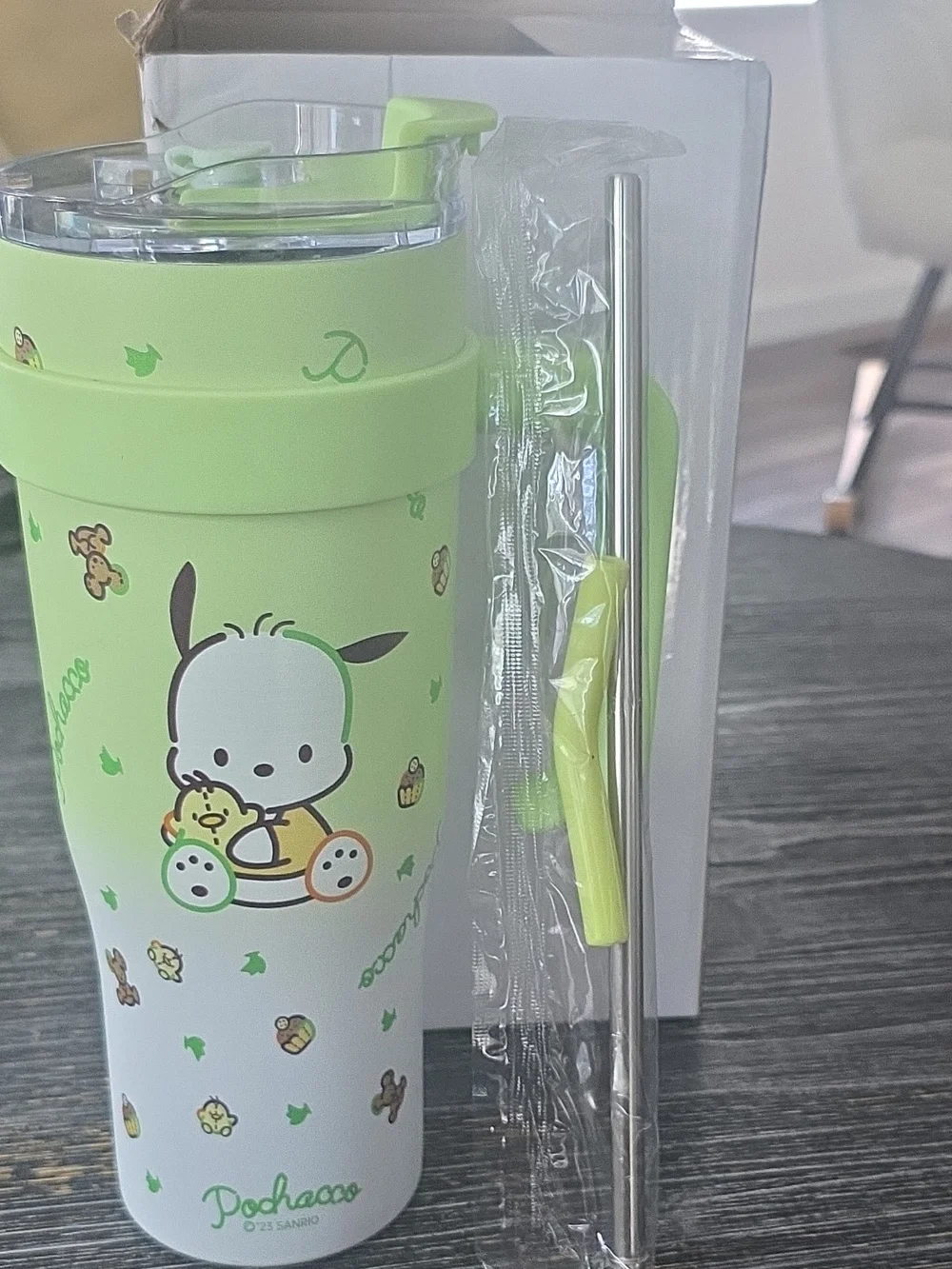 Sanrio Pochacco Green Kids Travel Mug with Handle